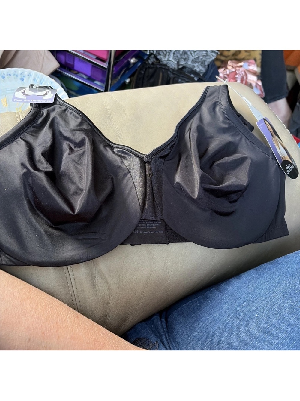 Olga Christina Black Full-Coverage Underwire Bra Size 42D. New With Tags!